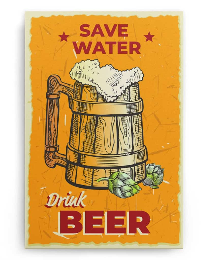 Save Water Drink Beer - National Beer's Day - Poster/Canvas - Gift For Him, Gift For Husband