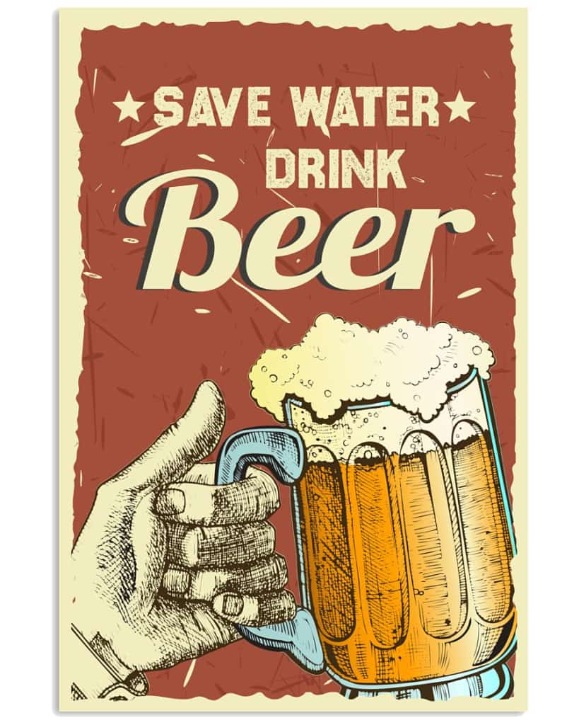 Save Water Drink Beer - National Beers Day Poster/canvas 6 18X12 Inches Poster-Canvass