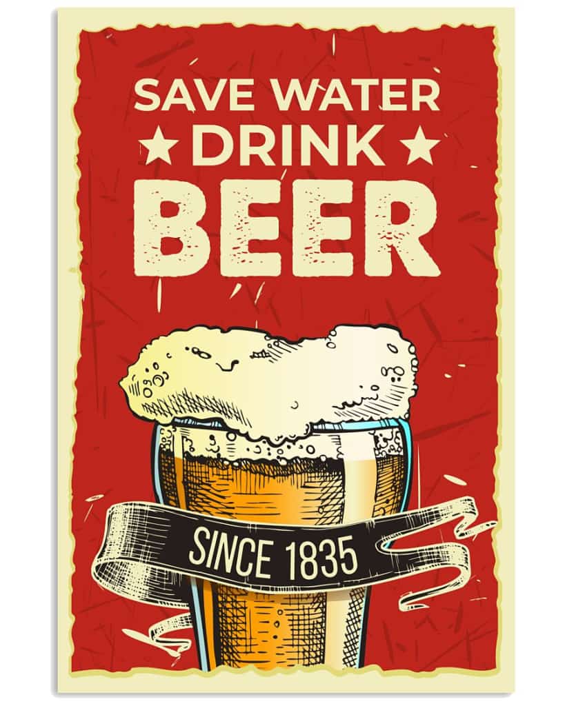 Save Water Drink Beer - National Beers Day Poster/canvas 7 18X12 Inches Poster-Canvass