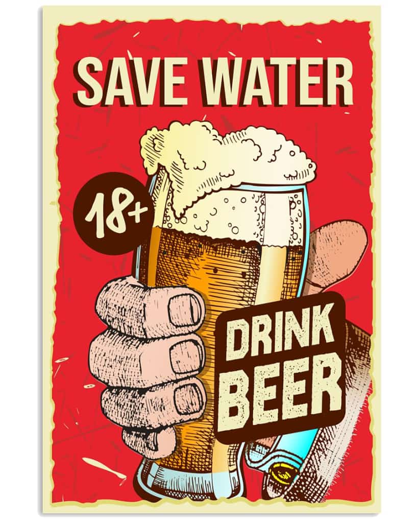 Save Water Drink Beer - National Beers Day Poster/canvas 9 18X12 Inches Poster-Canvass