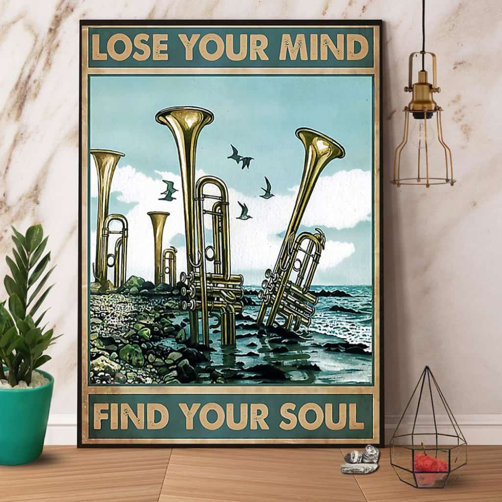 Saxophone Lose Your Mind Find Your Soul Paper Poster No Frame Matte Canvas Wall Decor