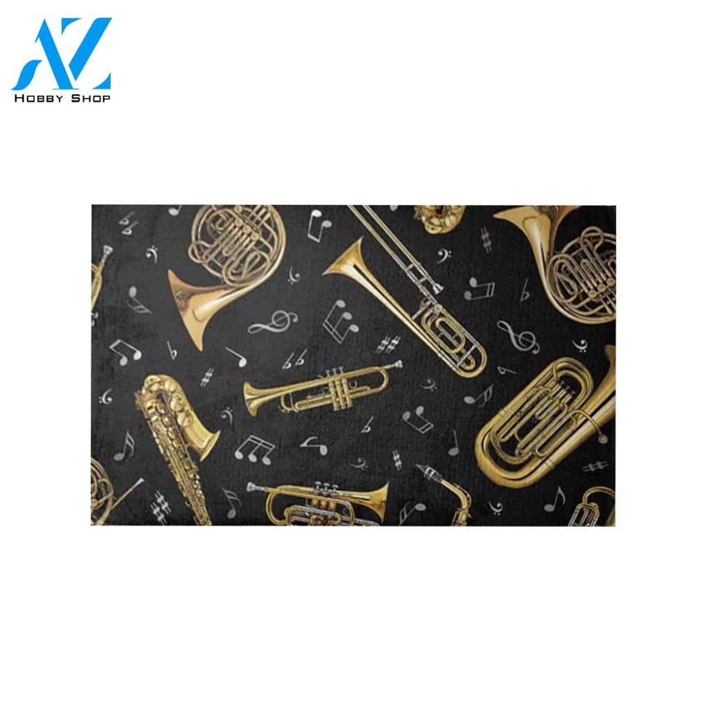Saxophone Musical Instrument Doormat Funny Welcome Mat Housewarming Gift Home Decor Funny Doormat Gift For Friend