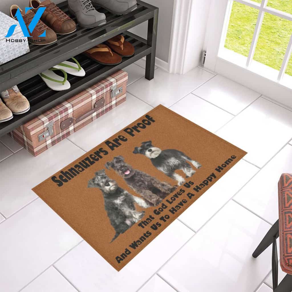 Schnauzer Are Proof Doormat Indoor And Outdoor Mat Entrance Rug Sweet Home Decor Housewarming Gift Gift For Friend Family Stem Feminist