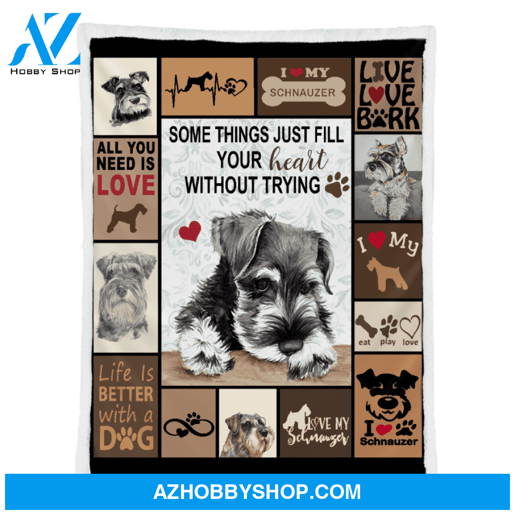 Schnauzer Blanket, Some Things Just Fill Your Heart Without Trying, Dog Lover