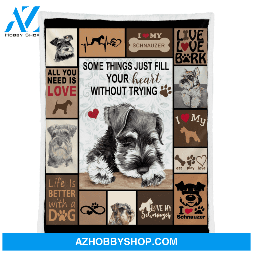 Schnauzer Blanket, Some Things Just Fill Your Heart Without Trying, Dog Lover