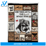 Schnauzer Blanket, Some Things Just Fill Your Heart Without Trying, Dog Lover