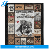 Schnauzer Blanket, Some Things Just Fill Your Heart Without Trying, Dog Lover