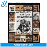 Schnauzer Blanket, Some Things Just Fill Your Heart Without Trying, Dog Lover