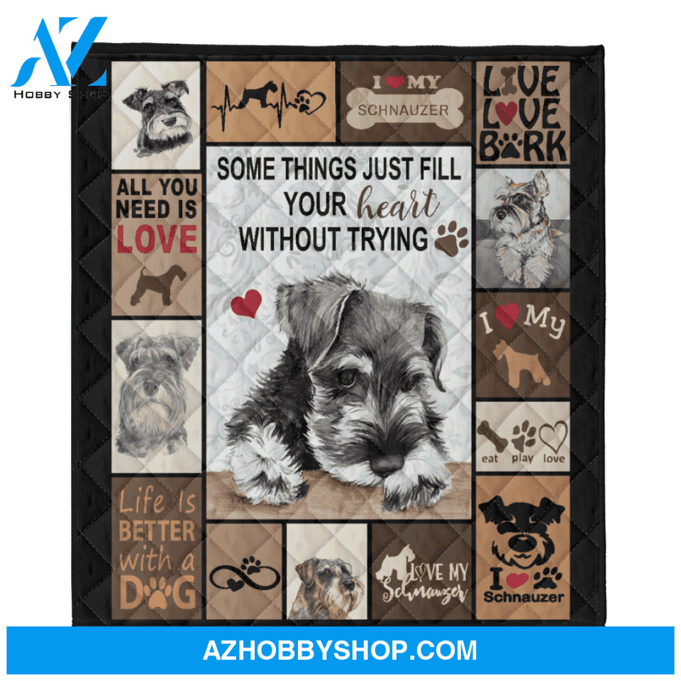 Schnauzer Blanket, Some Things Just Fill Your Heart Without Trying, Dog Lover