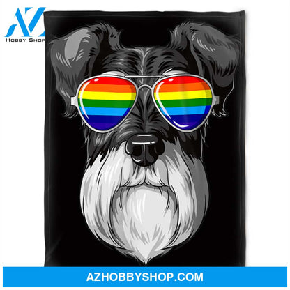Schnauzer Dog Pride Blanket, LGBT.Soft Blanket,Fleece Banket.Home Decor Bedding Couch Sofa Soft and Comfy Cozy