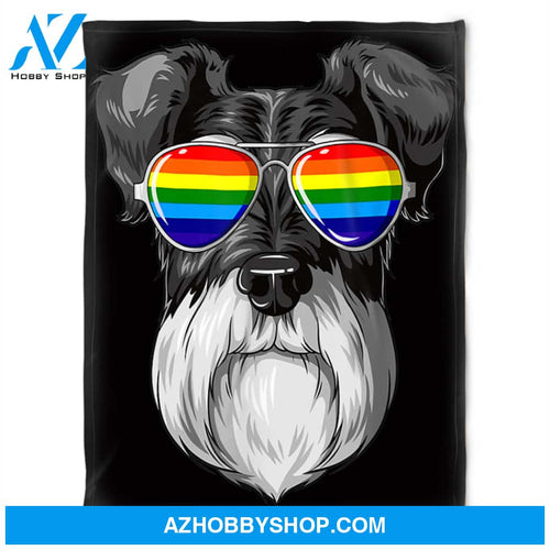 Schnauzer Dog Pride Blanket, LGBT.Soft Blanket,Fleece Banket.Home Decor Bedding Couch Sofa Soft and Comfy Cozy