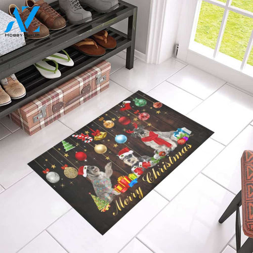 Schnauzer Merry Christmas Doormat Welcome Mat Housewarming Gift Home Decor Funny Doormat Gift For Dog Lovers Gift For Friend Gift For Christmas