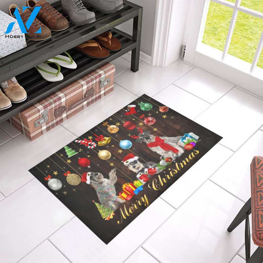 Schnauzer Merry Christmas Doormat Welcome Mat Housewarming Gift Home Decor Funny Doormat Gift For Dog Lovers Gift For Friend Gift For Christmas
