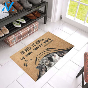 Schnauzer No Need To Knock doormat | Welcome Mat | House Warming Gift
