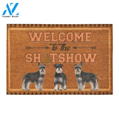 Schnauzer Welcome To The Shitshow Doormat Indoor And Outdoor Mat Entrance Rug Sweet Home Decor Housewarming Gift Gift For Friend Family Stem Feminist