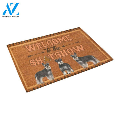 Schnauzer Welcome To The Shitshow Doormat Indoor And Outdoor Mat Entrance Rug Sweet Home Decor Housewarming Gift Gift For Friend Family Stem Feminist