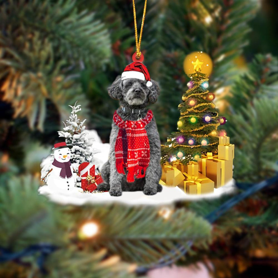 Godmerch- Ornament- Schnoodle Christmas Ornament Dog Ornament, Car Ornament, Christmas Ornament