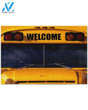School Bus Welcome Vintage Funny Indoor And Outdoor Doormat Warm House Gift Welcome Mat Birthday Gift For Friend Family