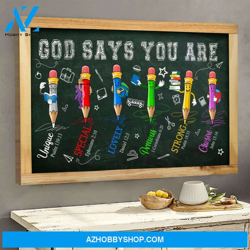 School - God says you are Jesus Landscape Canvas Prints, Wall Art