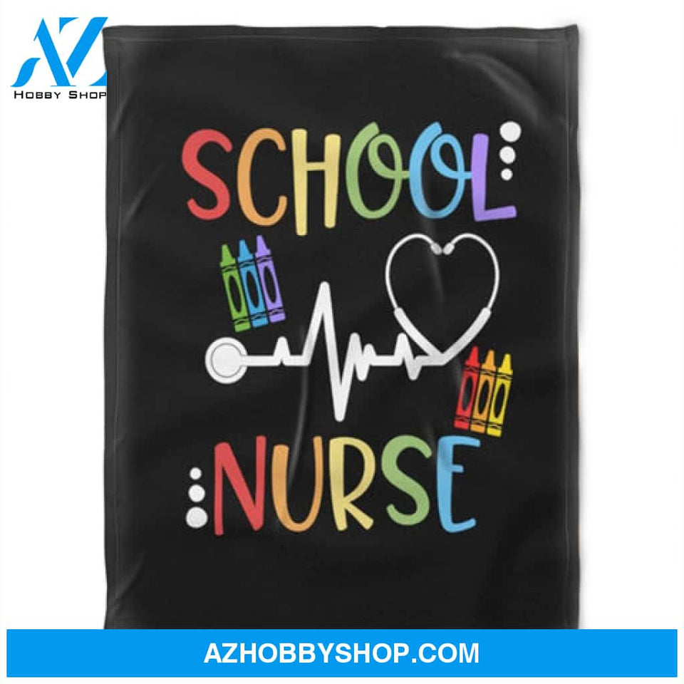 School Nurse Blanket, Fleece Blankets,Gifts For Holidays And Anniversaries. Gift For Friend Family 