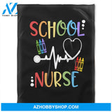 School Nurse Blanket, Fleece Blankets,Gifts For Holidays And Anniversaries. Gift For Friend Family 