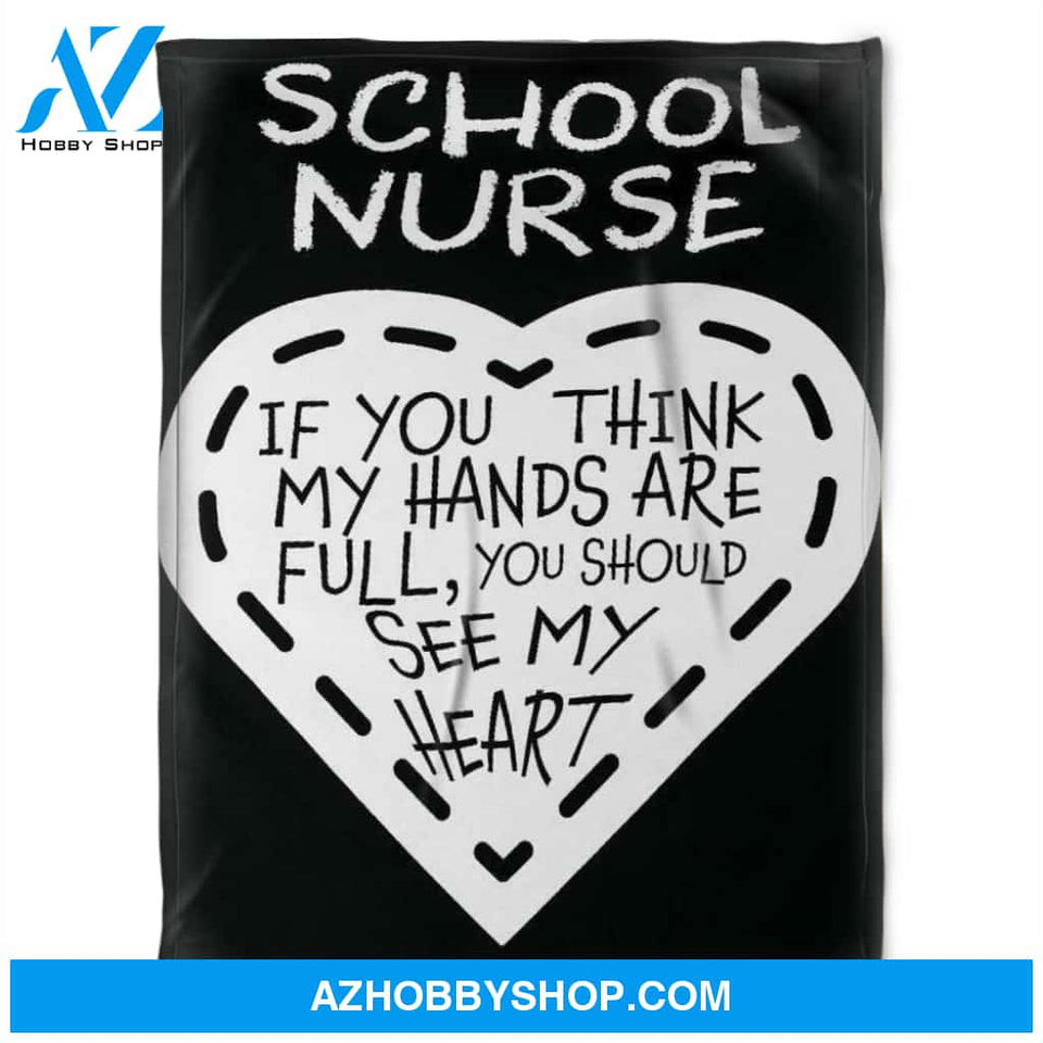 School Nurse Blanket. Fleece Blankets, You Should See My Heart.Gift For Friend Family Home Decor Bedding Couch Sofa Soft and Comfy Cozy
