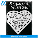 School Nurse Blanket. Fleece Blankets, You Should See My Heart.Gift For Friend Family Home Decor Bedding Couch Sofa Soft and Comfy Cozy