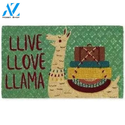 Schwerin Llive Llove Llama Doormat Welcome Mat House Warming Gift Home Decor Funny Doormat Gift Idea