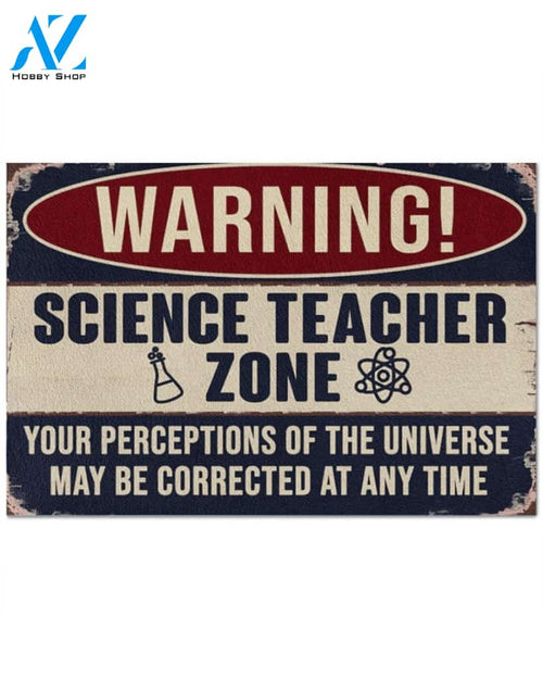 Science Teacher The Universe May Be Corrected Funny Indoor And Outdoor Doormat Warm House Gift Welcome Mat Gift For Science Teacher