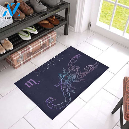 Scorpio Purple Zodiac Indoor and Outdoor Doormat Warm House Gift Welcome Mat Gift for Friend Family