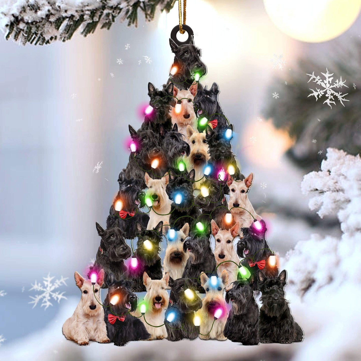 Scottish Terrier Lovely Tree Gift For Scottish Terrier Lover Gift For Dog Mom Ornament