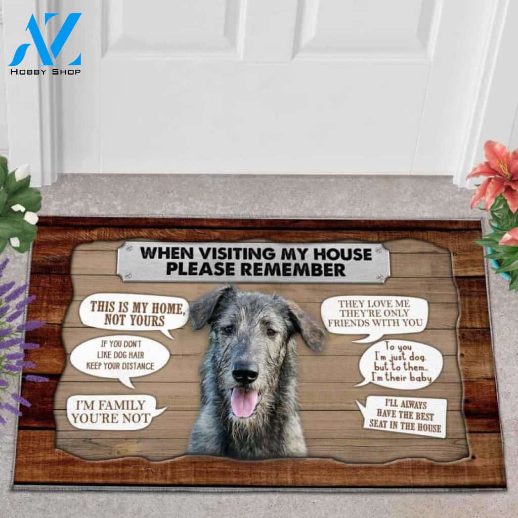 Scottish Deerhound 1 Visiting My House Doormat