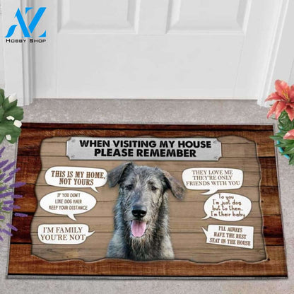 Scottish Deerhound 1 Visiting My House Doormat