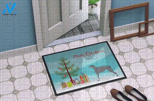 Scottish Deerhound Merry Christmas Tree CL22110768MDD Doormat