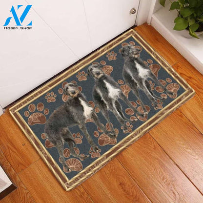 Scottish Deerhound Paw Doormat, Dog Welcome Mat, Funny Welcome Mats for Dogs Lovers