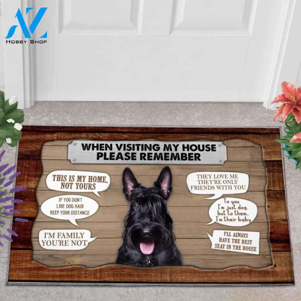 Scottish Terrier 1 Visiting My House Doormat