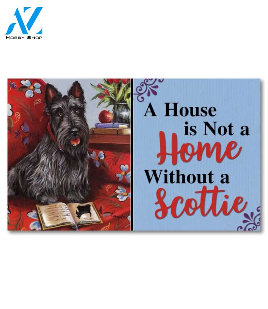 Scottish Terrier Lil Einstein House Is Not a Home Doormat - 18" x 30"