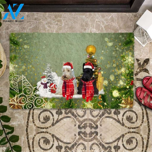 Scottish Terrier Merry Christmas Doormat