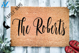 Script Custom Family Name Welcome Doormat | Welcome Mat | House Warming Gift
