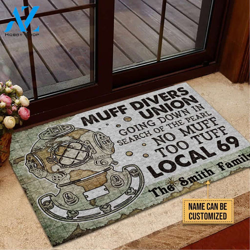 Scuba Diving Muff Divers Union Custom Doormat | Welcome Mat | House Warming Gift