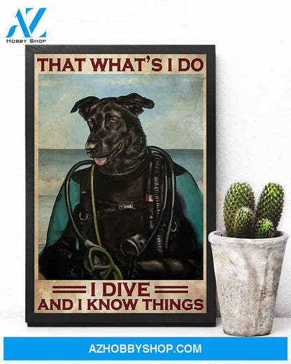Scuba Diving That's What I Do Vertical Canvas Prints, Wall Decor Visual Art