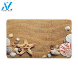 Sea Shells with Sand Doormat Indoor And Outdoor Doormat Warm House Gift Welcome Mat Birthday Gift For Beach Lover Seashells Lover