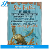 Sea Turtle, Enjoy Time Alone,Soft Blanket, Fleece Blanket.Gift For Friend Family Home Decor Bedding Couch Sofa Soft And Comfy Cozy