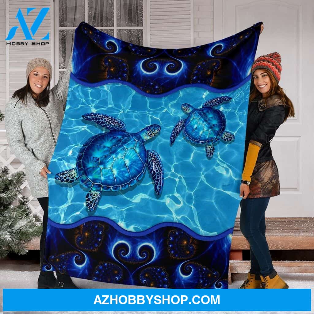 Sea Turtle Fleece Blanket