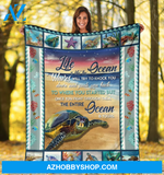 Sea Turtle Life Is Like Ocean To Where You Started Blanket Gift For Turtle Lovers Birthday Gift Home Decor Bedding Couch Sofa Soft and Comfy Cozy