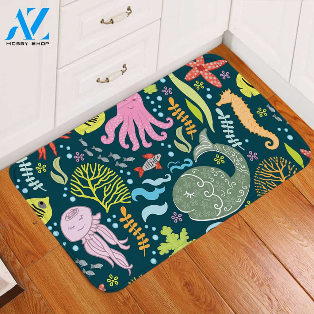 Seabed Life Door Mat
