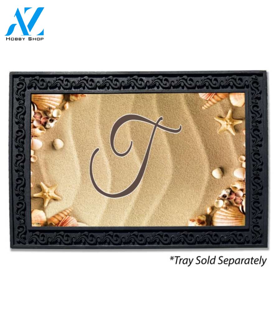 Seashell Greetings Monogram Doormat - 18" x 30"