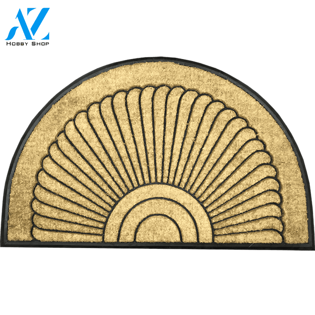 Seashell Half Round Doormat