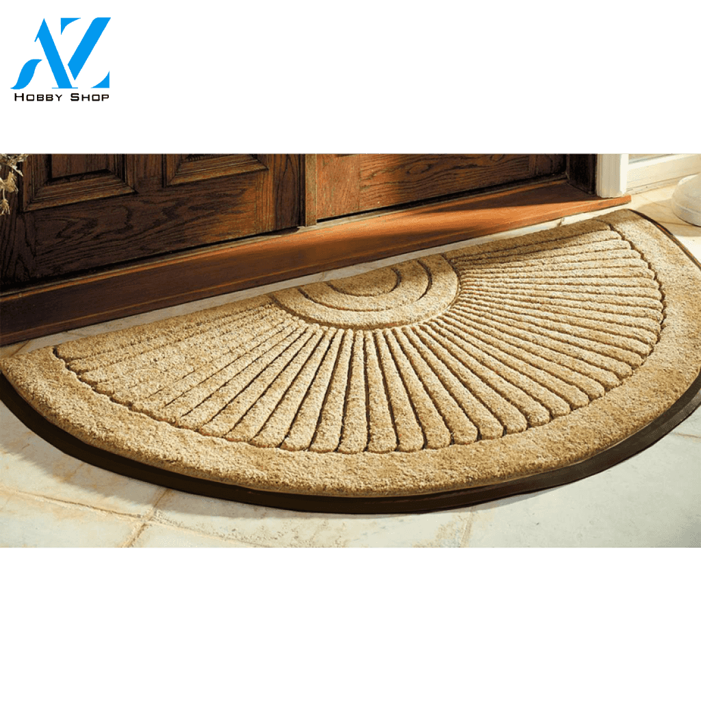Seashell Half Round Doormat