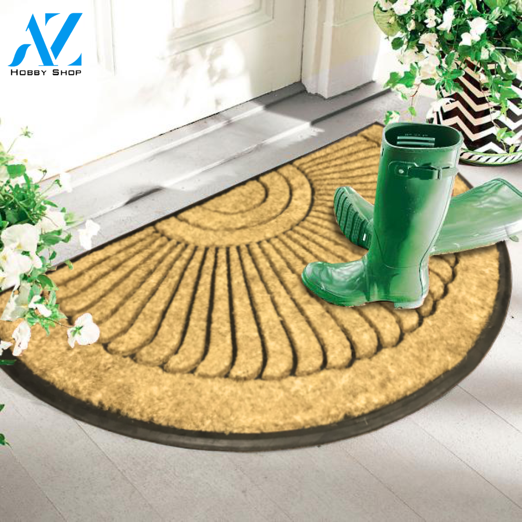 Seashell Half Round Doormat